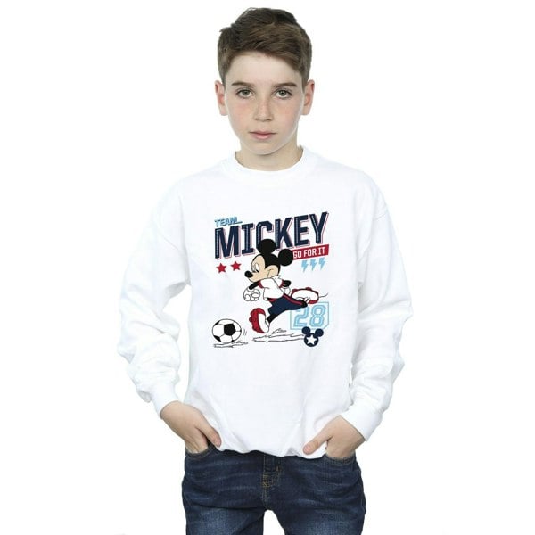 Disney Boys Mickey Mouse Team Mickey Football Sweatshirt - White