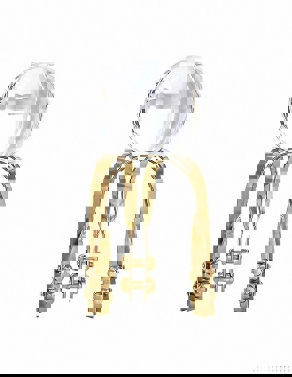 Anyhouz Tabletop Gold Metal Crystal Ball Home Decor 23cm