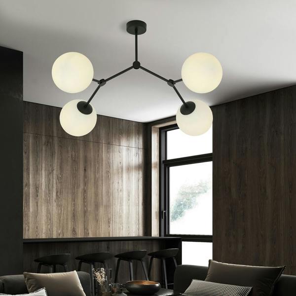 Emibig SPACE Ceiling lamp  4 x E14 Black with White Shade