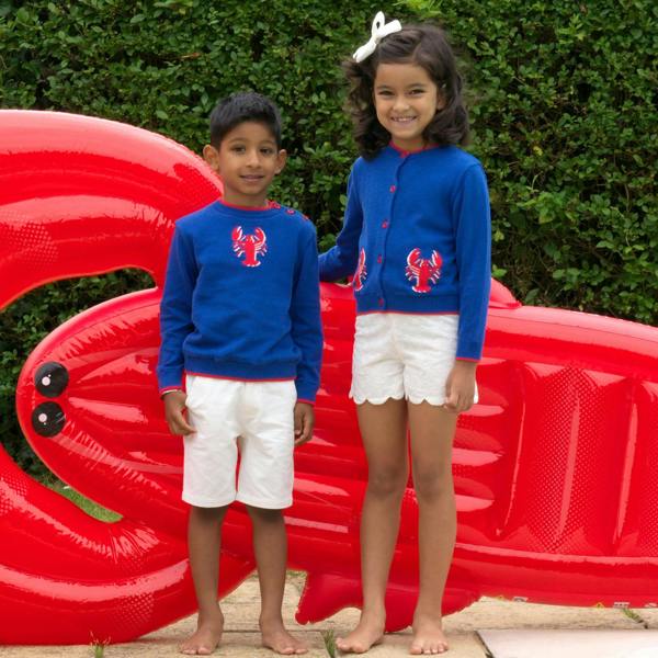 Rachel Riley Lobster Intarsia Cardigan