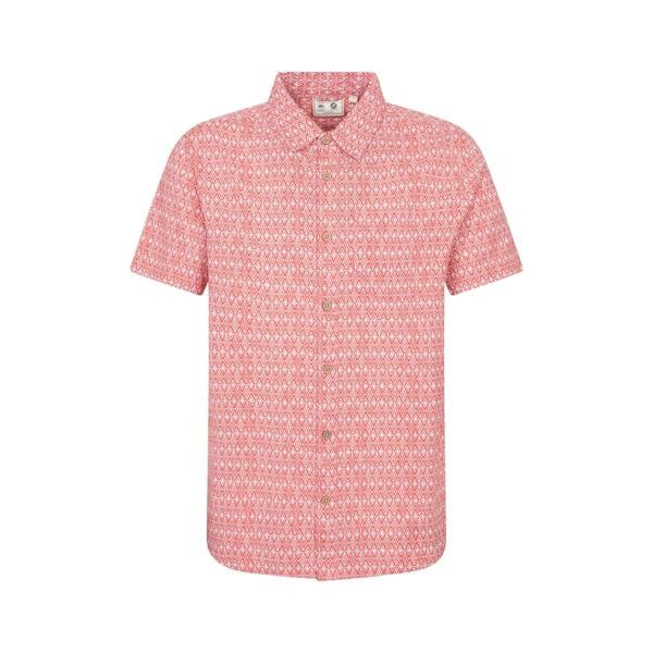 Mountain Warehouse Mens Preston Illustration Shirt - Fiery Coral - 