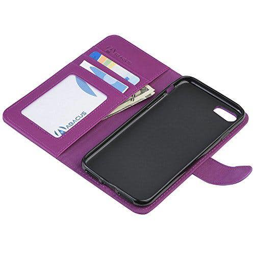 iPhone 8 Case, PU Leather Wallet Case Flip Cover with Card Slots & Stand For Apple iPhone 8 - Purple