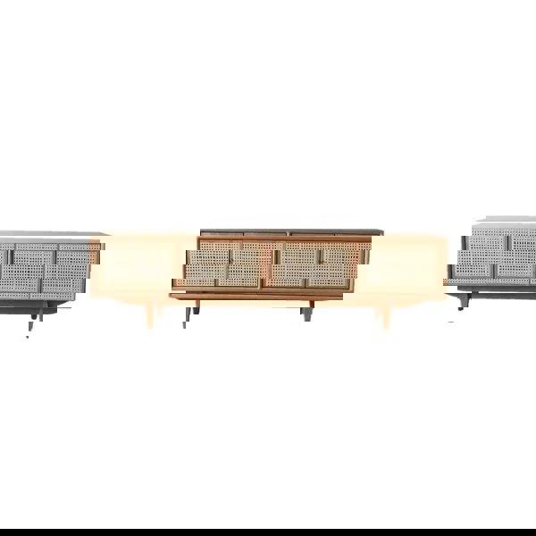 Pavia TV Stand, Rattan & Oak-Weilai Concept-Weilai Concept