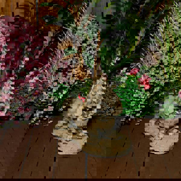 Stone Cast Basset Hound Statue