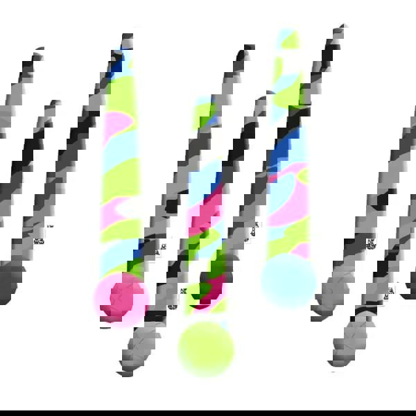 Vibrant neon camouflage neoprene diving balls with pink, green, blue accents