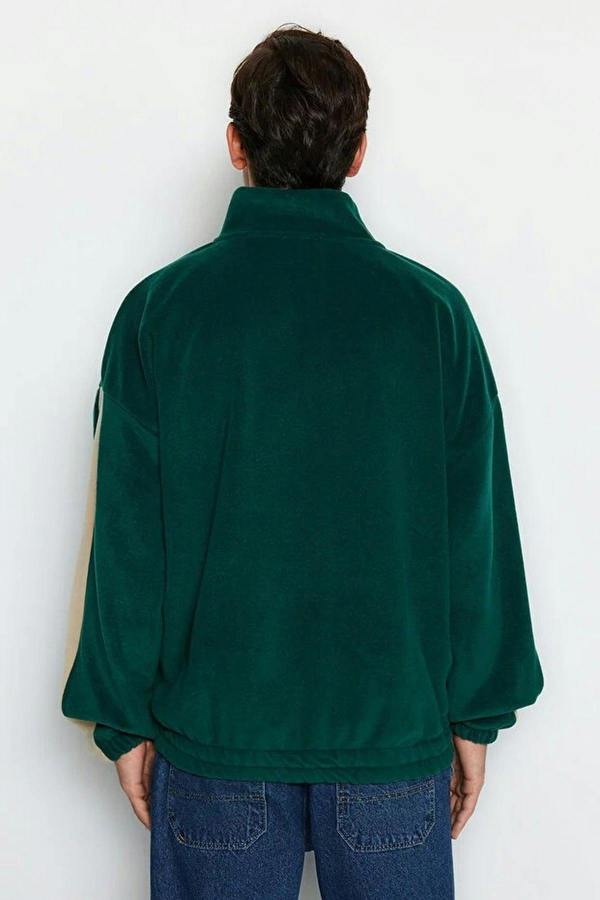 WOVCOR Stand Collar City Embroidery Anti-Pilling Fleece Men's Sweatshirt