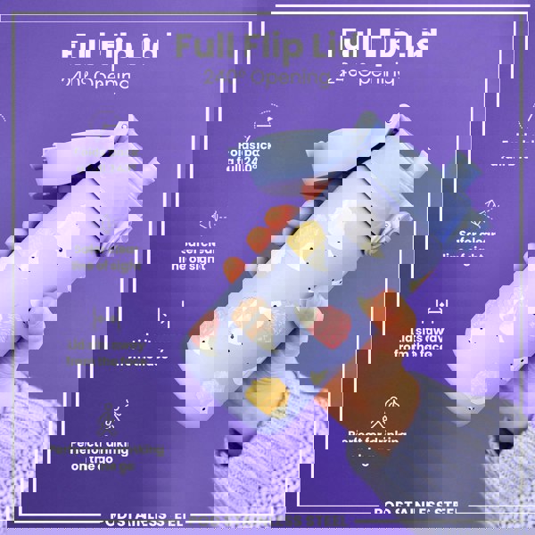 ION8 Leak Proof Kids Water Bottle, Stainless Steel, Hedgehogs, 400ml (13oz)