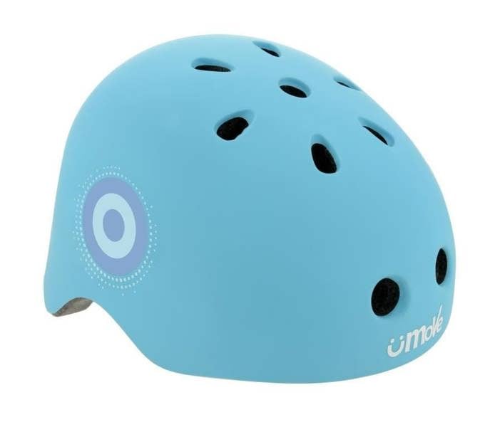 MV Sports U-Move Neon Ramp Kids Bike Safety Helmet 48-52cm Blue