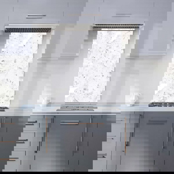 Warren Reed - Designer Ice White Quartz Effect Kitchen Splashback