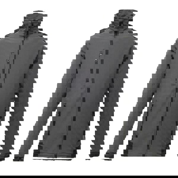 Regatta Mens Sandstorm Hardwearing Workwear Softshell Jacket (water Repellent) - Seal Grey/Black