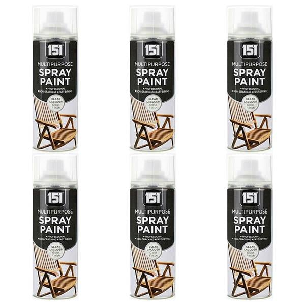 151 6X 151 Clear Lacquer Spray Paint 400ml