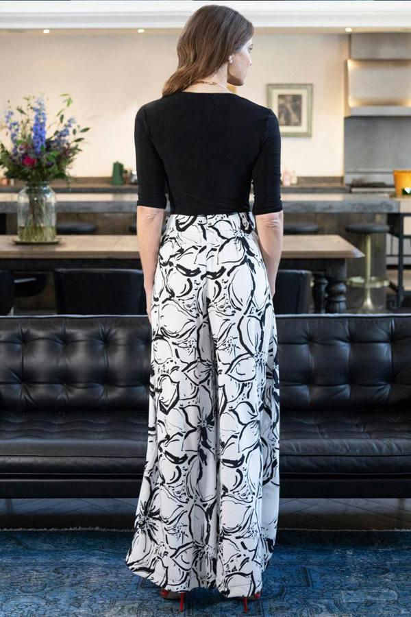 HotSquash Palazzo Pants with Side Frill