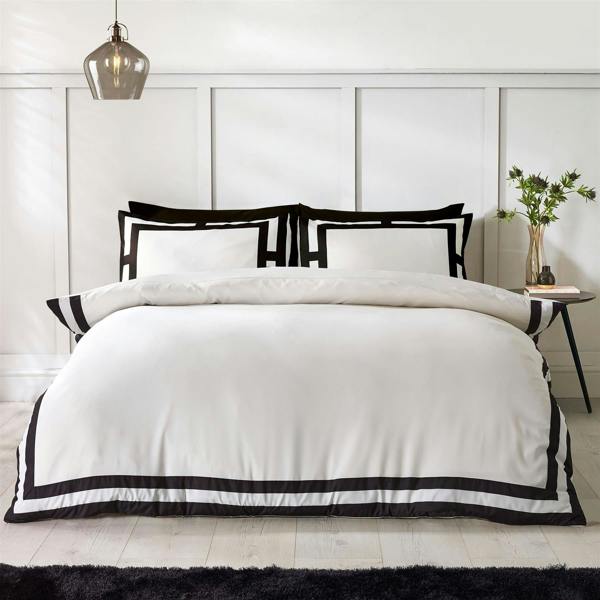 So Soft Mono Panel Cream Duvet Cover Set