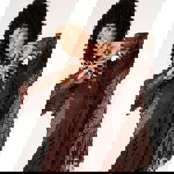 Blue Vanilla Lace Pussybow Blouse