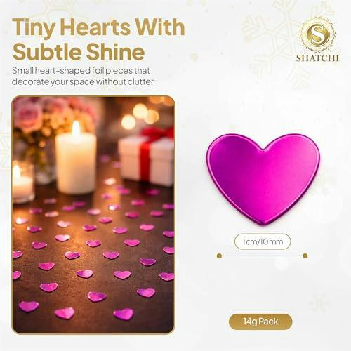 Hot Pink Heart Confetti Table Scatter for Birthday, Wedding and Valentine’s Decorating image 7