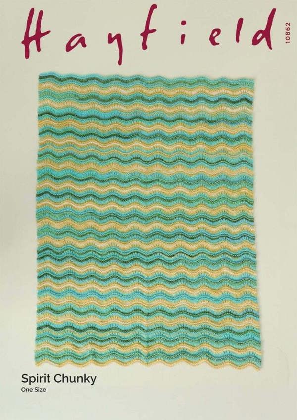 Hayfield Spirit Chunky Knitting Pattern 10862, Blankets One Size