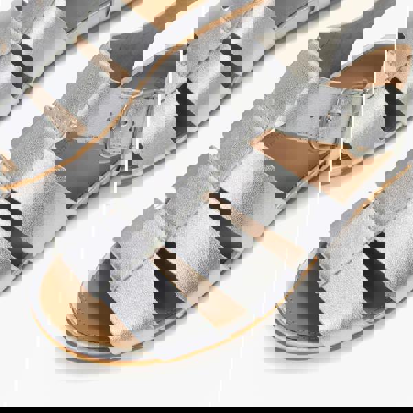 FitFlop FitFlop GRACIE LEATHER Womens Ankle Strap Sandals Silver