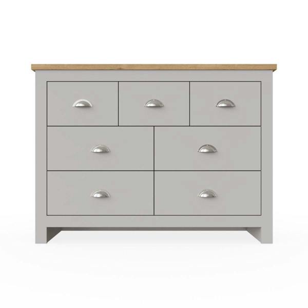 Timber Art Design Lisbon 7 Drawer Bedroom Chest of Drawers Storage Cabinet
