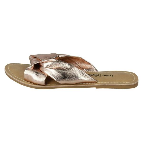 Leather Collection Ladies Leather Collection Knot Vamp Mule Sandals