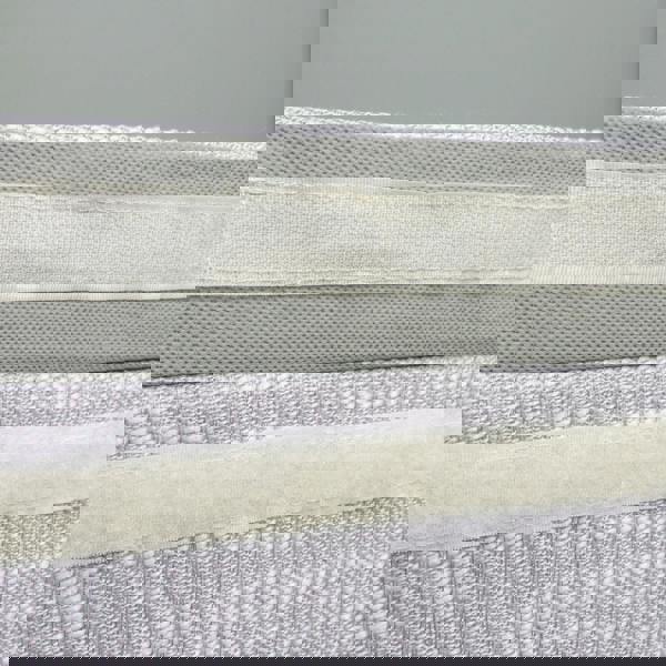 JVL Serena Foldable Fabric Laundry Hamper with Lid for Bedroom and Bathroom Use, Light Grey