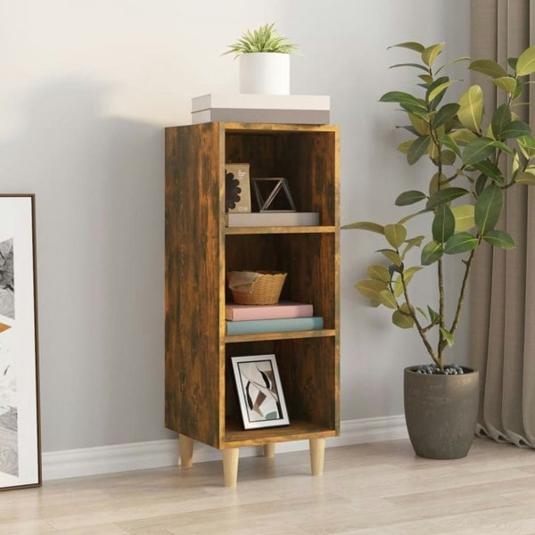 Berkfield Sideboard Smoked Oak 34.5x32.5x90 cm Engineered Wood