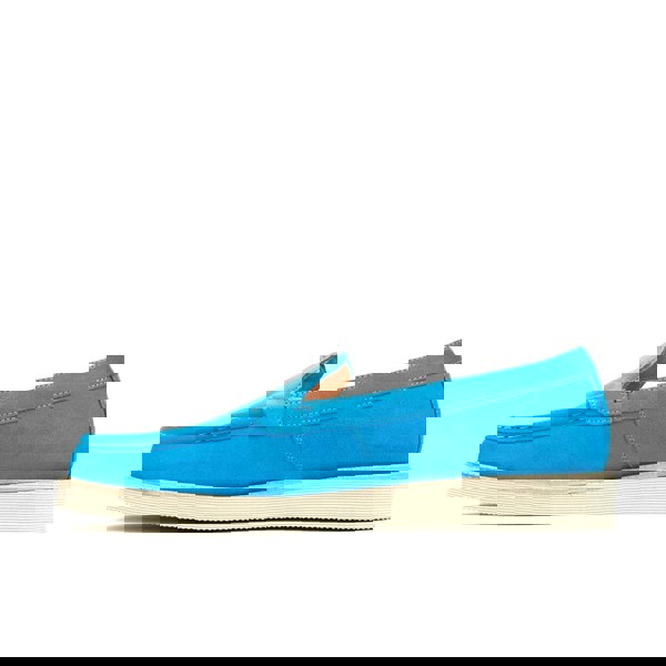 Embassy London Cruz - Sky Blue - Men's blue suede leather casual slip on with soft insoles