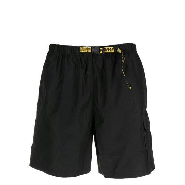 Off-White Industrial-strap Board Shorts   in  Black