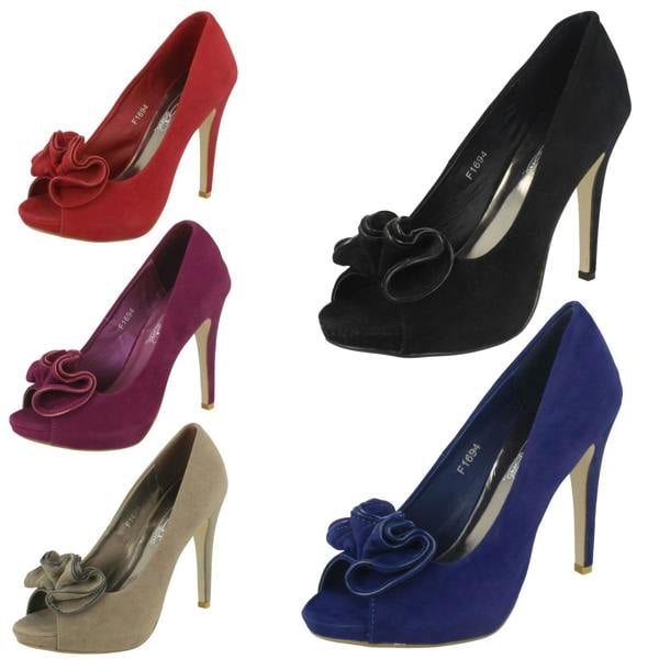 Spot On Ladies Spot On Slip On Heels
