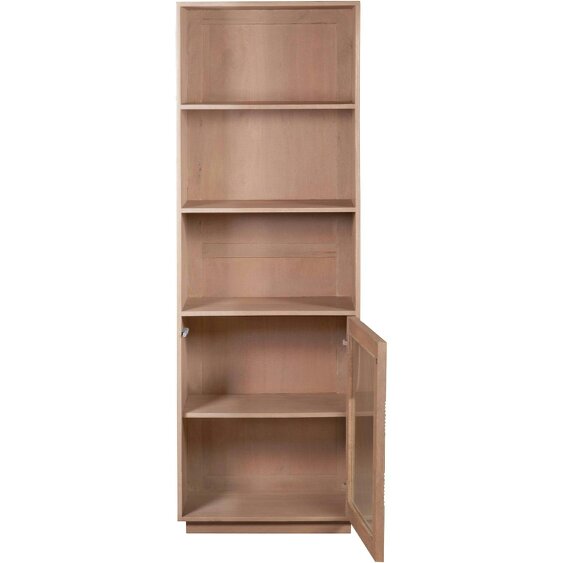 Wyld Haus New Mexico Natural Mango Wood Display Cabinet with Door