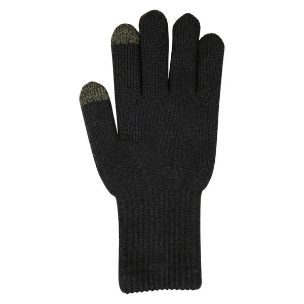 Mountain Warehouse Mens Gripped Waterproof Knitted Winter Gloves - Black