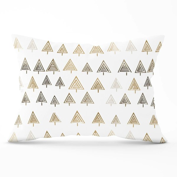 Warren Reed Geometric Christmas Tree Pattern Cushions