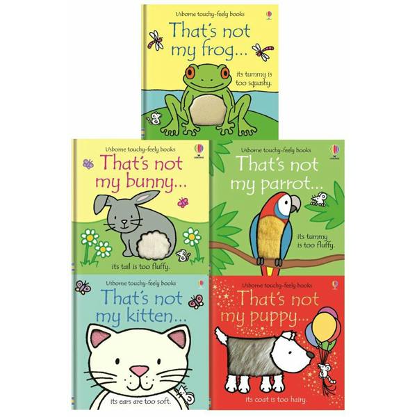 Usborne That’s Not My Pets Animals 5 Books Collection Set – Frog, Bunny, Parrot, Kitten & Puppy | Touchy-Feely Baby Board Books by Fiona Watt
