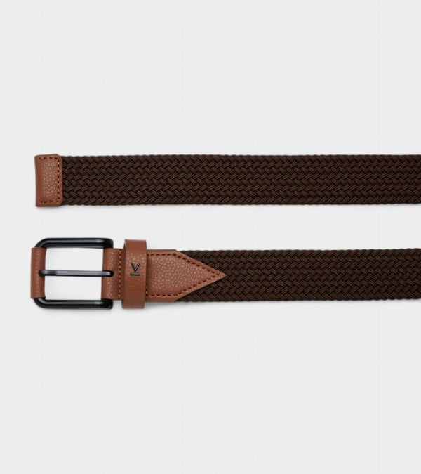 Votch Seb Vegan Bio-Based Bamboo Braided belt in brown