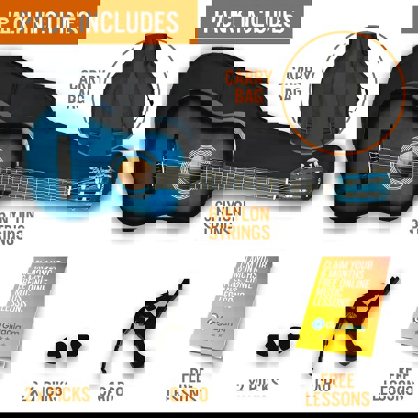 XF 3/4 Size Classical Guitar Pack Blueburst Classical Guitars#Colour_Blueburst