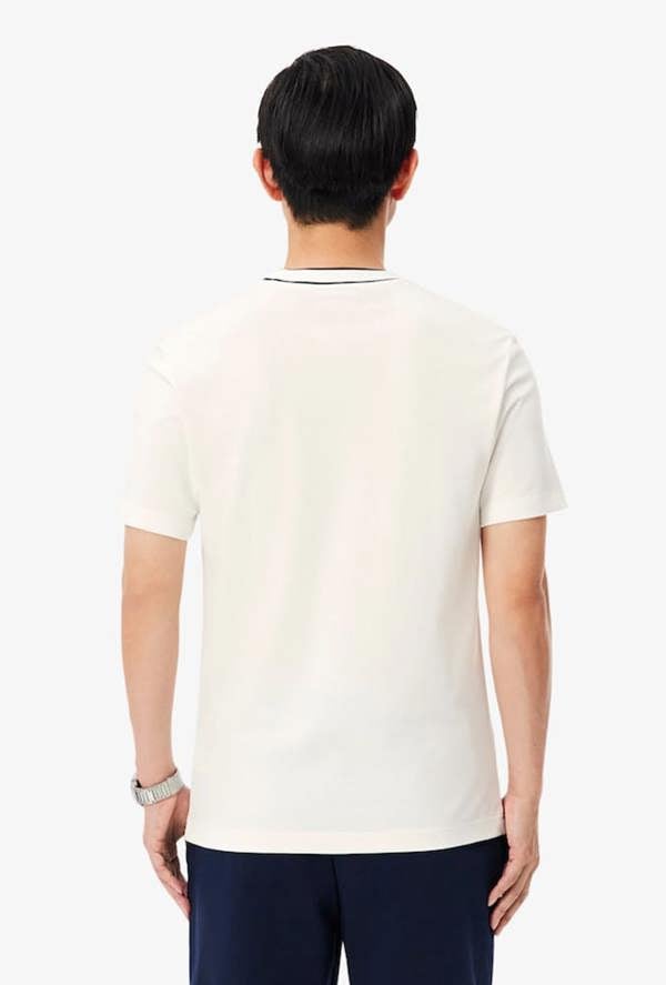 Lacoste Stretch Pique Stripe Collar T-Shirt
