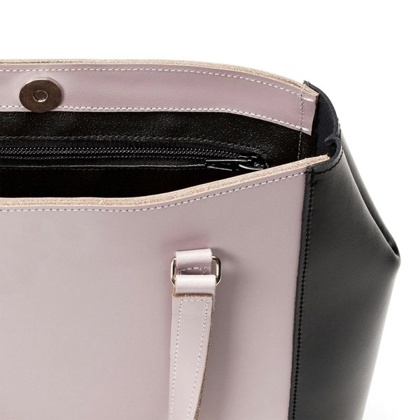 Zatchels Leather Tote Bag - Rose Truffle