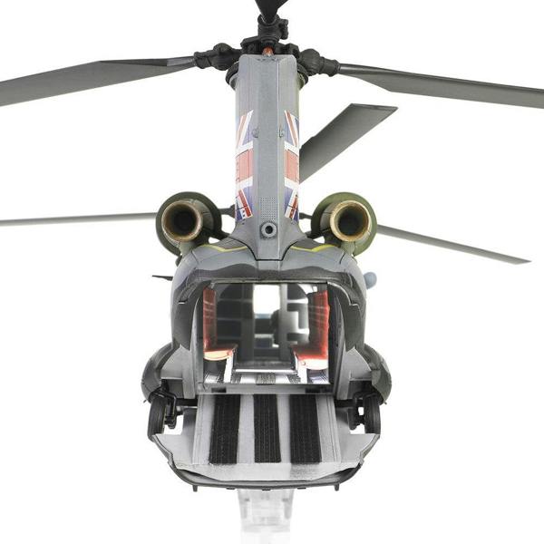 a helicopter with a flag on it