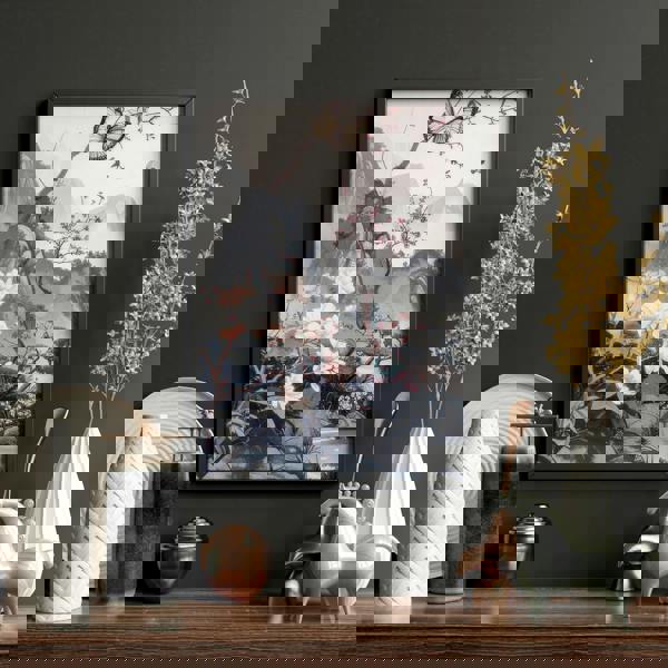 Picture Walls Living Room | Set of 3 Chinoiserie Wall art Prints