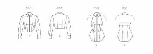 Vogue Sewing Pattern 1956, Tops for Women, A5 (6-8-10-12-14) - Intermediate