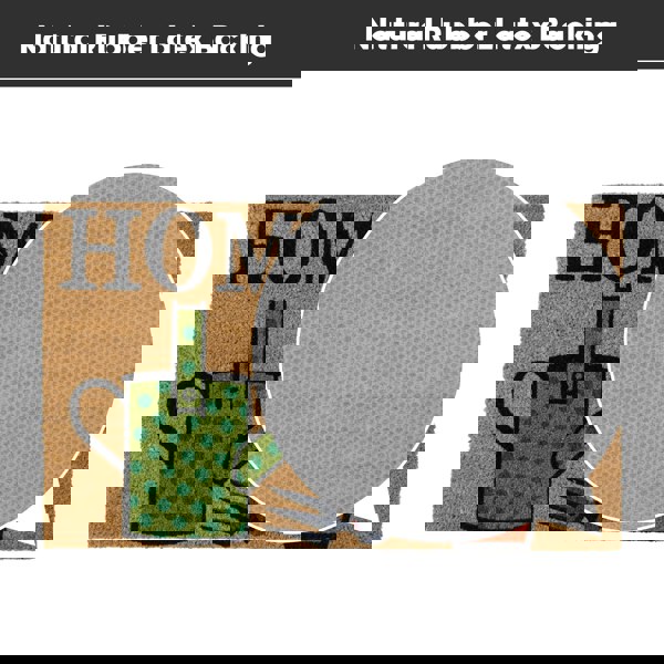 JVL Eco-Friendly Latex Backed Coir Entrance Doormat, 45x75cm - Gardener