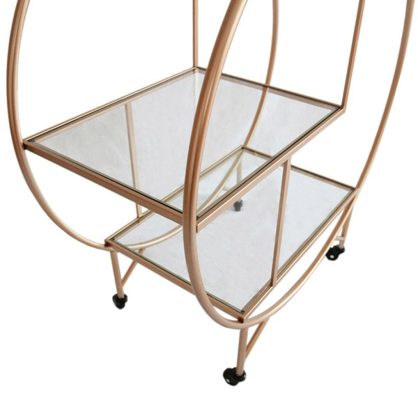 Monstershop Rose Gold Drinks Trolley Bar Cart - Large