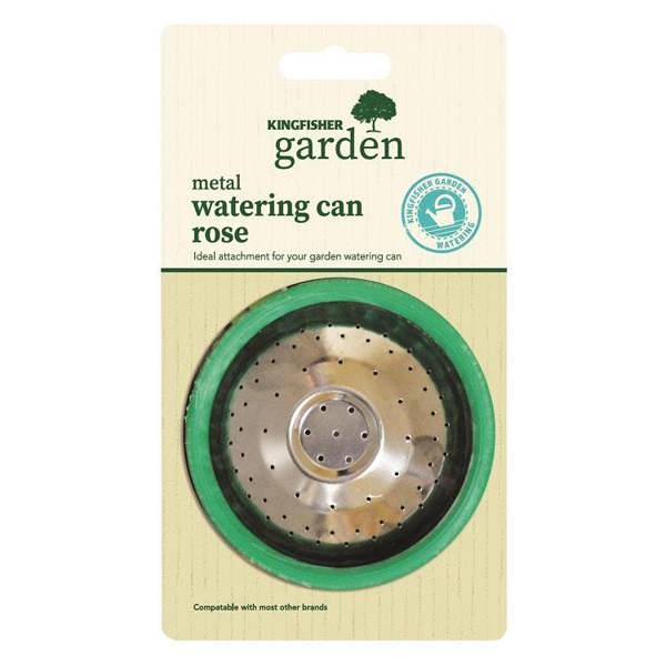 Kingfisher Metal Watering Can Rose Carded - One Colour - 