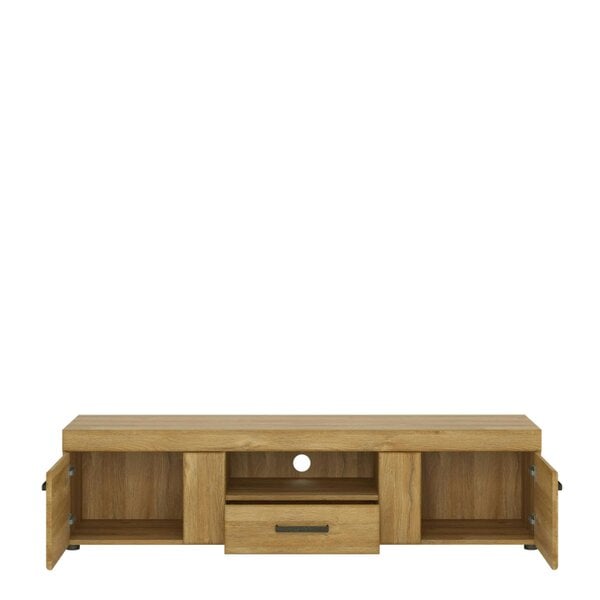 Wyld Haus Cortina 2 Door 1 Drawer Wide TV Cabinet in Grandson Oak