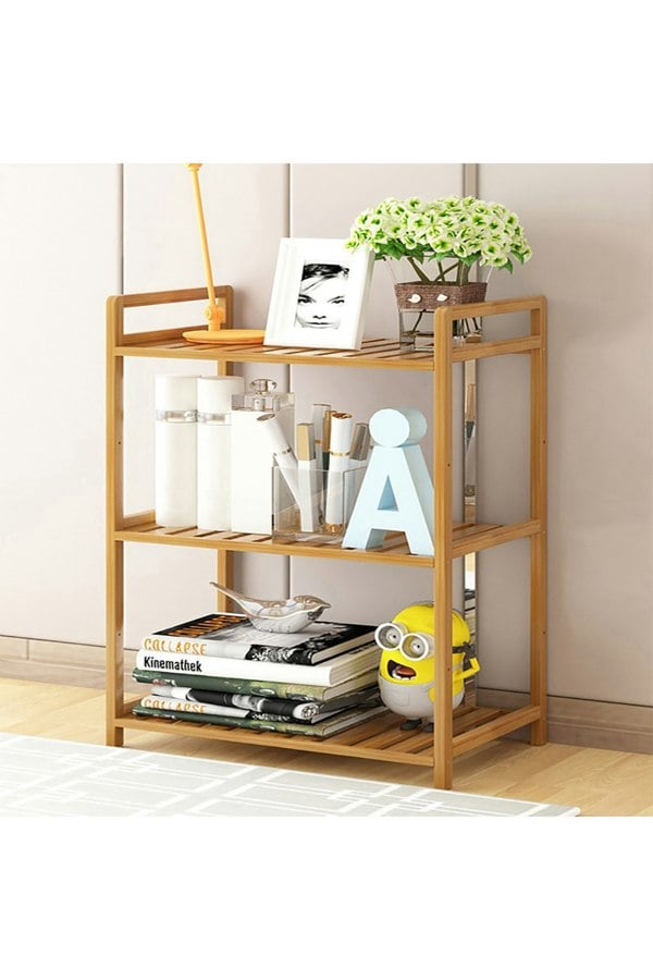 Living and Home 3 Tier Wood Audriel Bookcase
