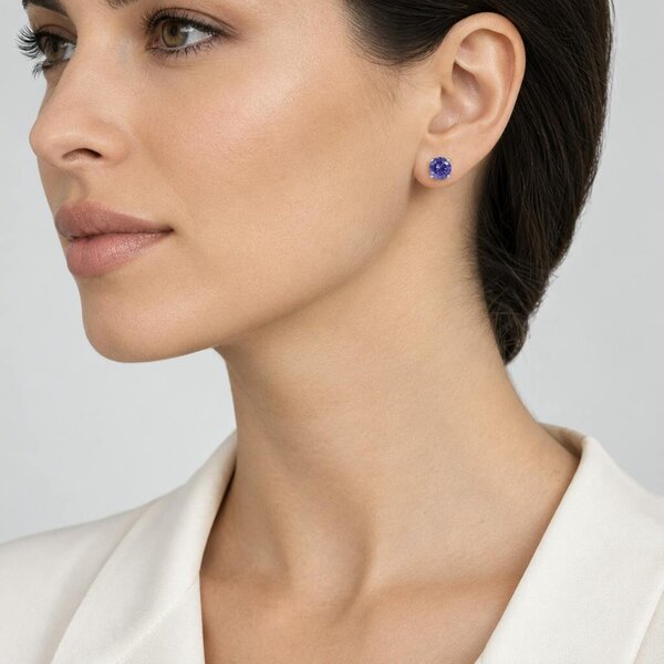 Cachet London Lana 6mm Violet Earrings