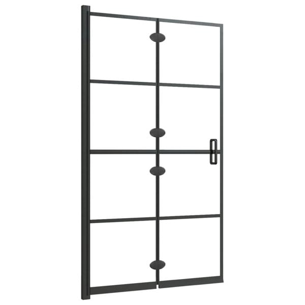 Berkfield Folding Shower Enclosure ESG 80x140 cm Black