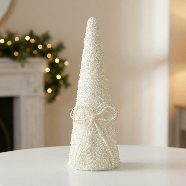Garden Greatness 40cm Pearl Effect Decorative Christmas Tree