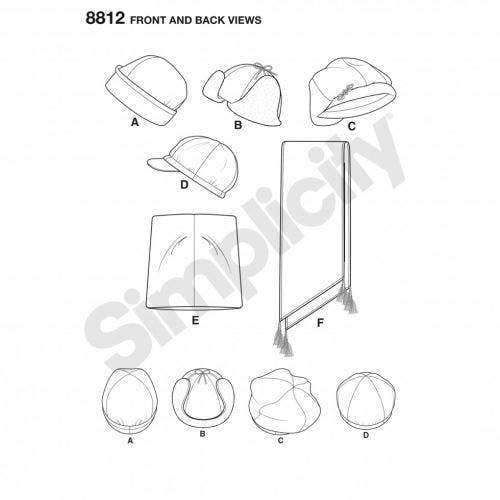 Simplicity Sewing Pattern 8812, Scarves, Headwear for Women, A (ALL SIZES) - Easy