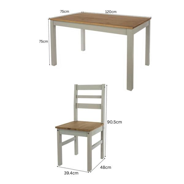 Core Products Linea 5-Piece Dining Set, Table & 4 Chairs