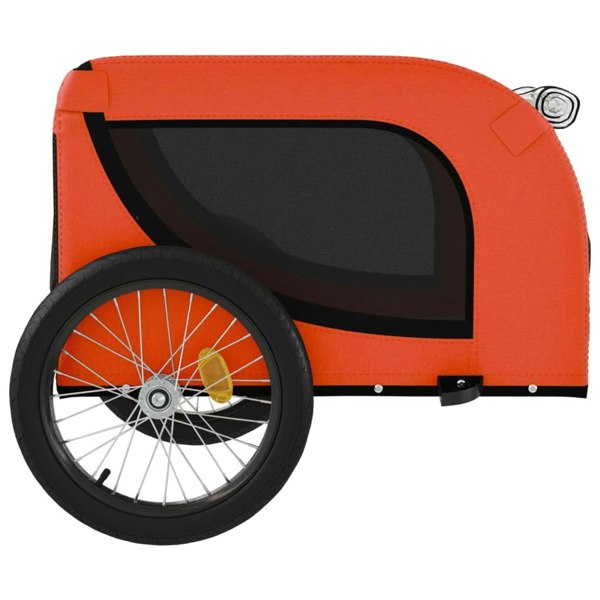 Berkfield Dog Bike Trailer Orange and Black Oxford Fabric and Iron
